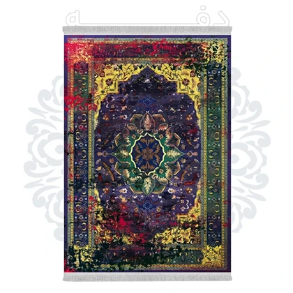 فرشینه از جنس پارچه هازان مخمل ترک طرح سنتی و مدرن برند دفه کد DHU160