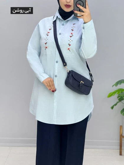 مانتو گلدوزی لینن گلتن کد 20145510