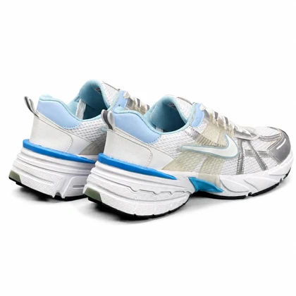کفش کتانی مردانه نایکیv2k سفید نقره ای آبی Nike V2k