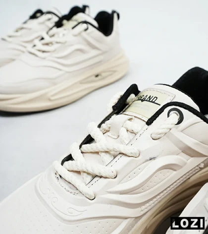 کفش کتانی مردانه کرم BERSHKA
