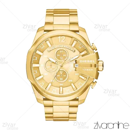 ساعت دیزل مردانه شاخدار تمام طلایی 101904