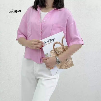شومیز زنانه دو جیب لیننب