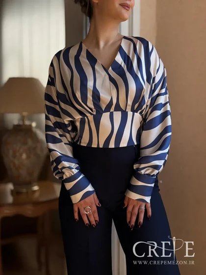 کراپ ساتن یقه هفت