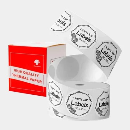رول پرینتر لیبل زن حرارتی Phomemo سایز 5050 ROUND LABLE XY5050-140