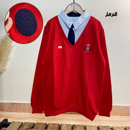بلوز دو یقه کراواتی سایز بزرگ