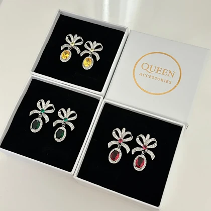 گوشواره زنانه مجلسی پاپیون کد 808