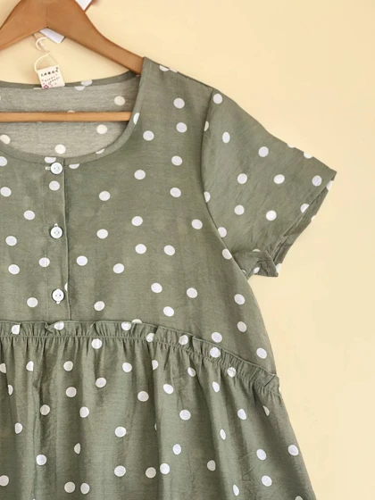 پیراهن خال‌خالی کد 1839