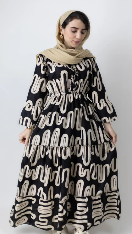 پیراهن بلند کمر باریک