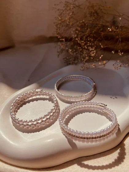 دستبند مروارید فنری