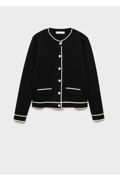 ژاکت کش باف پشمی زنانه اورجینال منگو mango