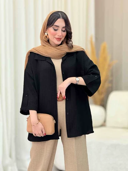 مانتو تک جیب آستین پاگن آندیا