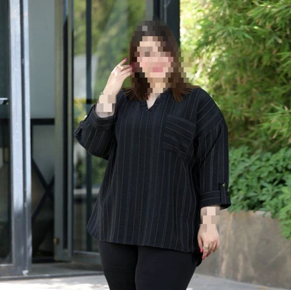 شومیز سایز بزرگ مدل یاس