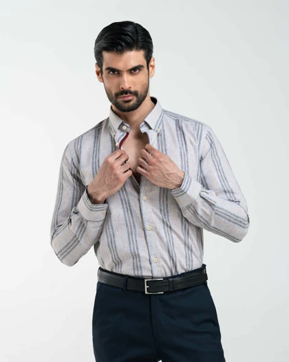ام کی کالکشن پیراهن آستین بلند mk-2737-yellow
