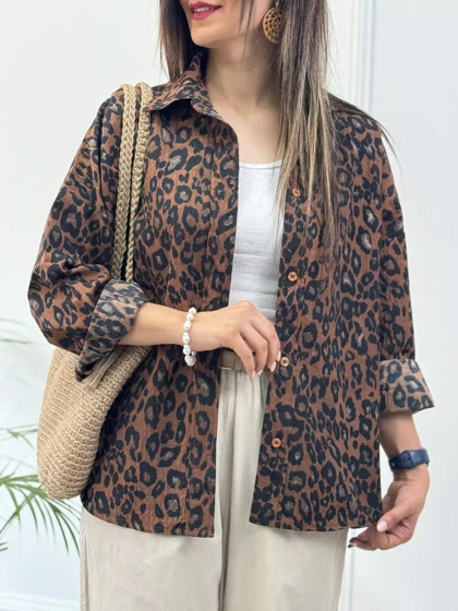 مانتو شومیزی پلنگی