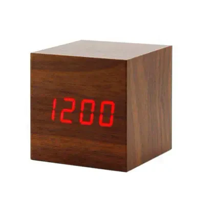 ساعت رومیزی دیجیتال وودن کلاک Wooden Clock مکعبی