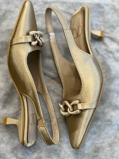 کفش مجلسی یراق بافتی ساتن