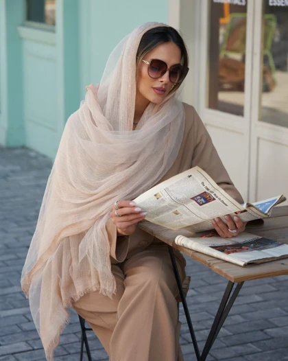 شال ویسکوز حریر دولایه 20562