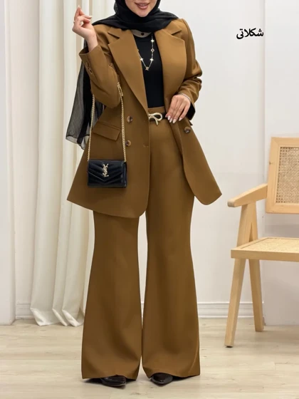 4253-کت و شلوار کارامل