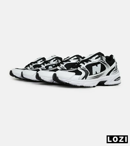کفش کتانی مردانه و زنانه مشکی سفید NEW BALANCE 530