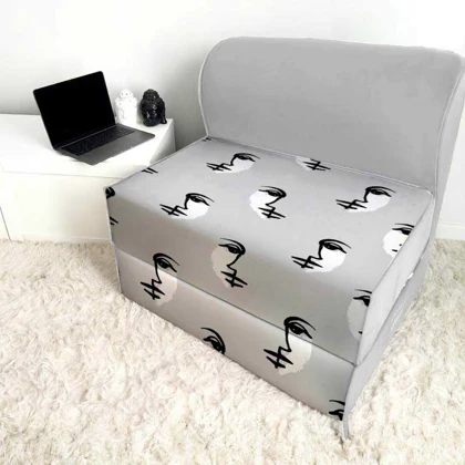 کاناپه تخت شو یک نفره نقاشی مینیمال صورت مدل M1128