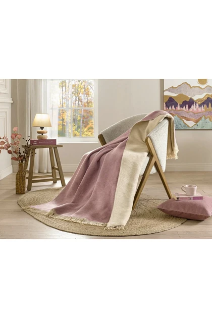 پتو دو نفره Özdilek مدل Bicolor پنبه‌ای