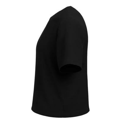 کراپ تیشرت آستین کوتاه زنانه مدل استیکر PJ1300