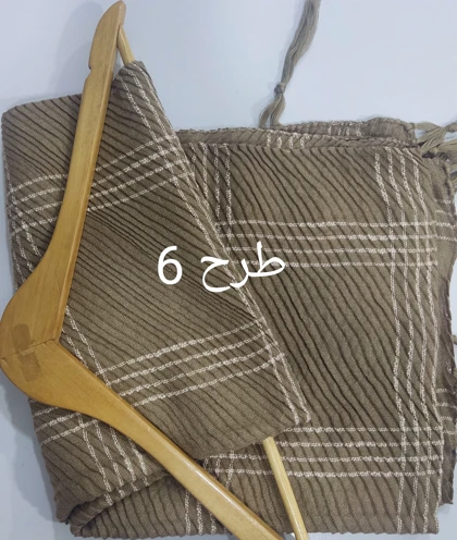 شال زنانه ویسکوز طرح پلیسه پاییزه