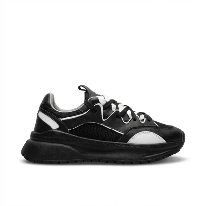 کفش کتانی برشکا مدل Sunny مشکی سفید کد 295226