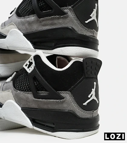 کتانی ساق‌دار مردانه مشکی طوسی Nike air jordan 4