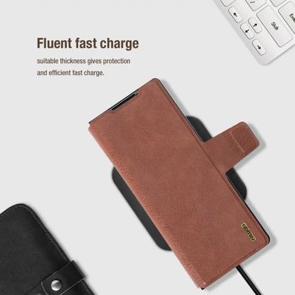 کیف گوشی سامسونگ Galaxy Z Fold7 نیلکین Nillkin Aoge Leather - قابل تبدیل به هولدر موبایل