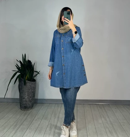 مانتو جین کاغذی ندا 1