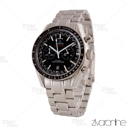 ساعت امگا اسپیدمستر مردانه سه موتوره استیل صفحه مشکی 105695