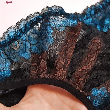 ست شورت و سوتین زنانه کارنا رز مدل فنردار مشکی گل آبی کد 5033-2038