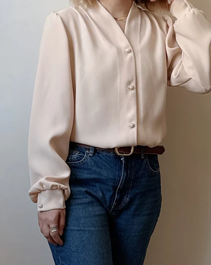 شومیز Lady (کرم)