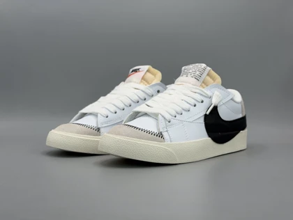 کتانی نایکی بلیزر لو جامبو سفید مشکی/ Nike Blazer low Jumbo
