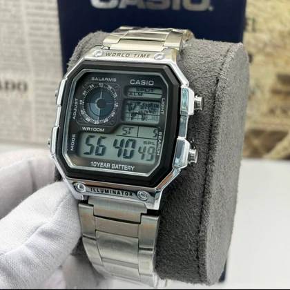ساعت مچی کاسیو جهان نما استیل سیلور