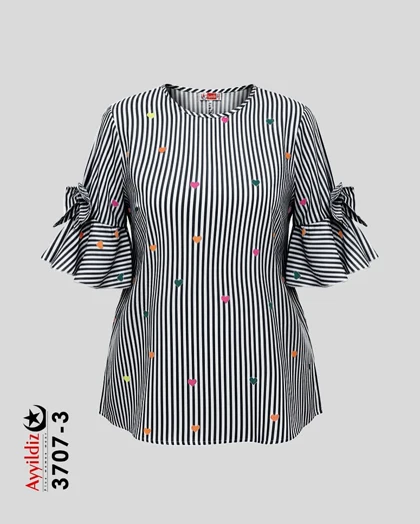 شومیز زنانه مجلسی سایز بزرگ کد 3707