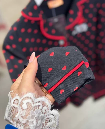 بلوز شلوار بچگانه کد25003 طرح خال‌خالی