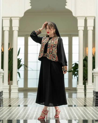 سه تیکه مزونی مجلسی (وست پیراهن کمربند)