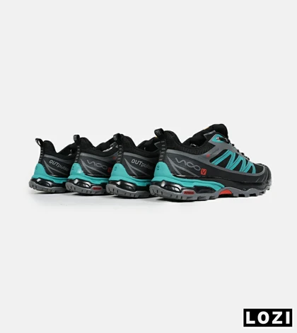 کفش کتانی مردانه و زنانه مشکی طوسی آبی Salomon Waterproof V.2 مدل 6718