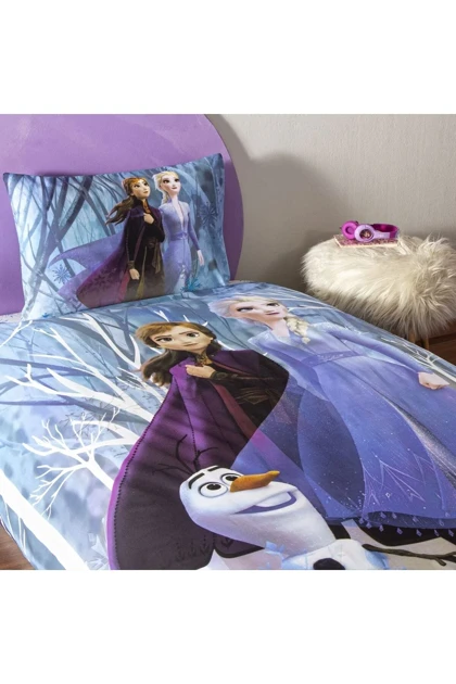 سرویس روتختی یک نفره Taç مدل Disney Frozen Winter پنبه‌ای - چندرنگ