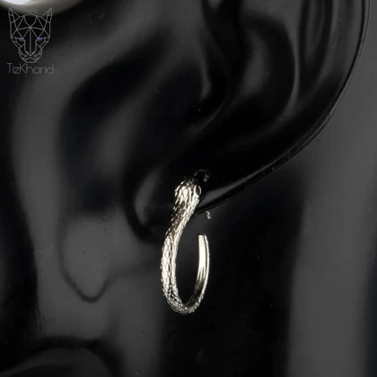 گوشواره میخی ژوپینگ سیلور اسنیک
