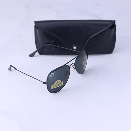 ست چرمی مردانه با کیف کتی و عینک و جاکلیدی چرمسال مشکی 180/1