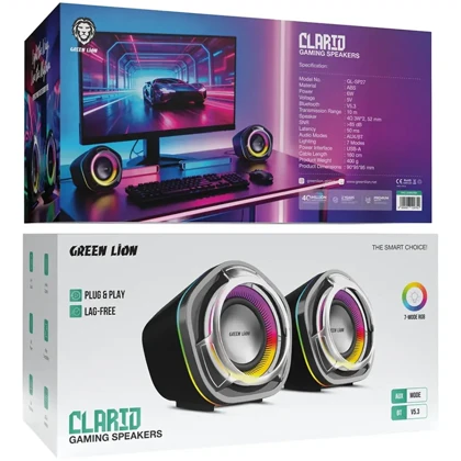اسپیکر بلوتوثی گیمینگ گرین لاین Green Lion مدل GL-SP27 توان 6 وات