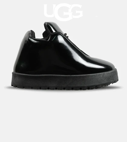 نیم بوت مردانه و زنانه مشکی ورنی UGG مدل 7124