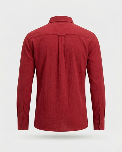 پیراهن کژوال آستین بلند Snazzy - زرشکی