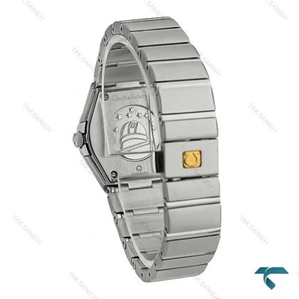 ساعت امگا کانسلیشن زنانه سیلور صفحه طرحدار یاسی Omega-7638-L