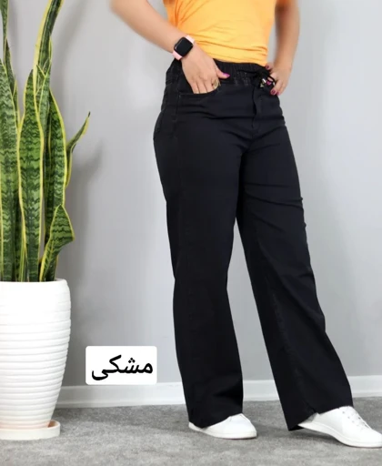 شلوار نیم بگ جین کاغذی کد 10111