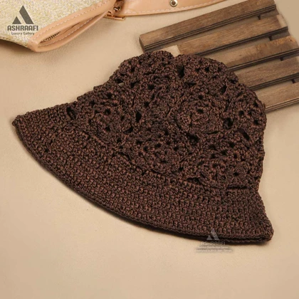 کلاه باکت قلاب بافی Crochet Bucket Hat HA200