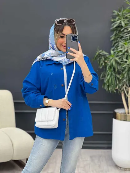 مانتو دو جیب زاپ‌دار دنیز